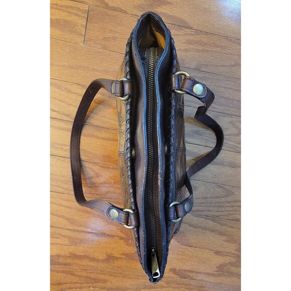 Patricia Nash Large English Garden Map Poppy Leather Tote Shoulder Bag Purse - Picture 9 of 16